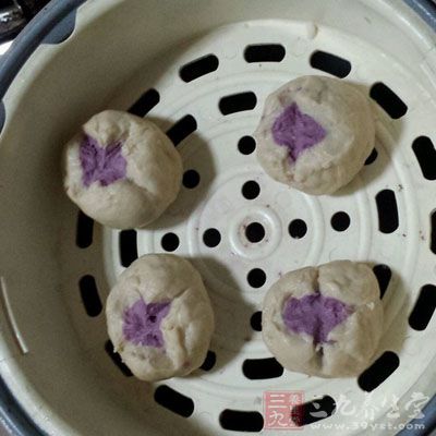 紫薯開花饅頭