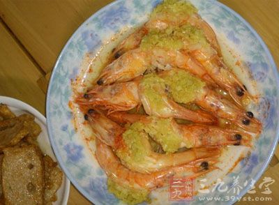 蒜蓉蒸蝦做法二