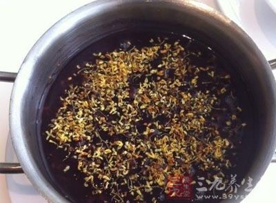 黑米桂花粥的做法