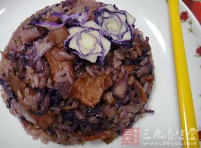 紫甘藍乳酪燴米飯