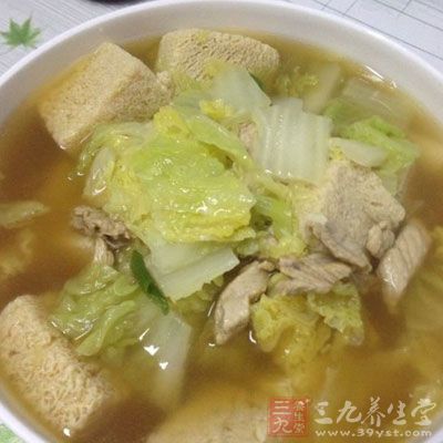 白菜炖凍豆腐