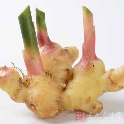 沙鍋內加入生姜、蔥白和水 沙鍋內加入生姜、蔥白和水