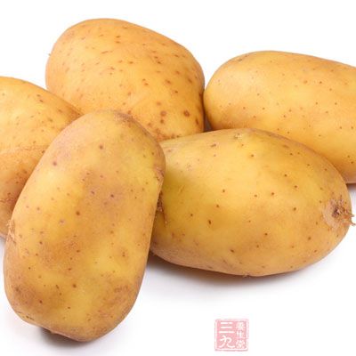 土豆塊莖中含有豐富的膳食纖維，並含有豐富的鉀鹽，屬於鹼性食品
