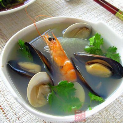 鮮蝦、海虹、花蛤、冬瓜