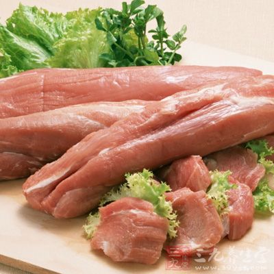 新鮮的豬裡脊200克 新鮮的豬裡脊200克