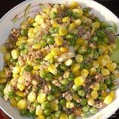 肉末炒豌豆的做法