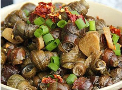 田螺肉質細嫩，味道鮮美