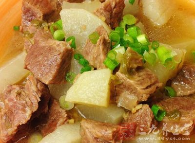 白蘿卜炖牛肉的制作方法