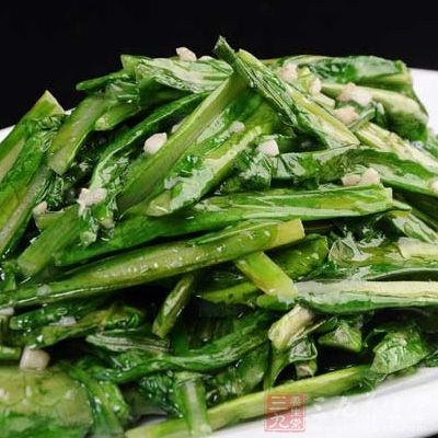 自制蒜蓉油麥菜的做法
