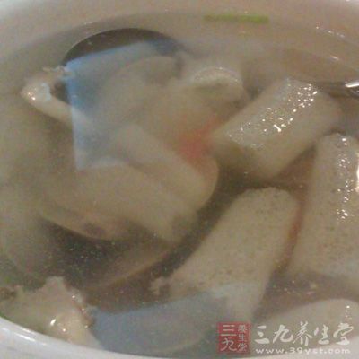 龍井茶文蛤竹荪湯的主料