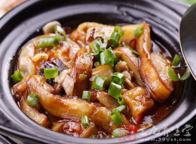 鹹魚茄子煲的制作方法