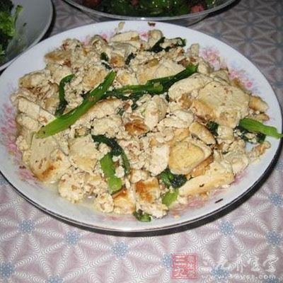 油麥菜燒豆腐