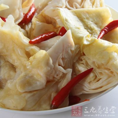 酸菜中的乳酸能開胃提神