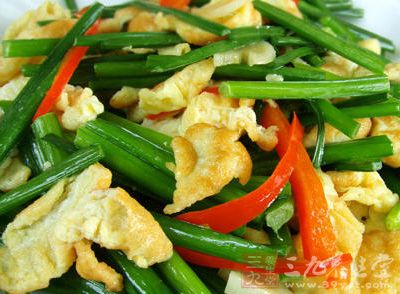 韭菜花炒雞蛋的制作方法