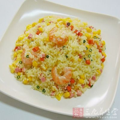 火腿栗米炒飯的制作方法