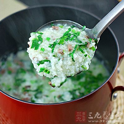魚松菠菜粥