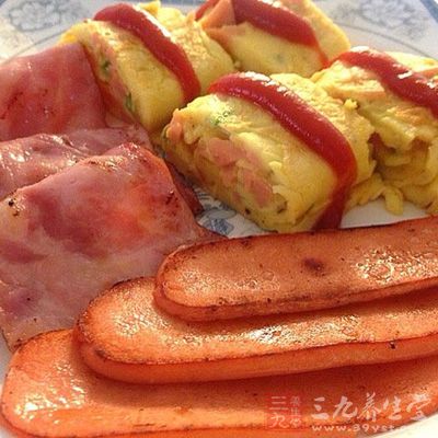 火腿雞蛋的制作方法