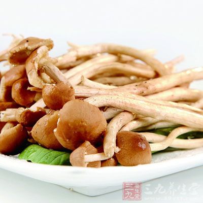 茶樹菇用水浸泡至軟後切去根部 茶樹菇用水浸泡至軟後切去根部