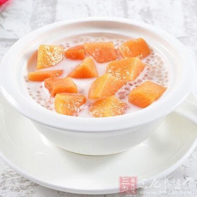 木瓜椰汁西米露的制作方法
