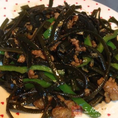 海帶絲炒肉的制作方法