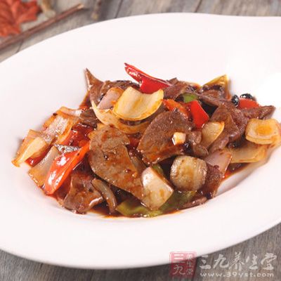 洋蔥爆炒豬肝的制作方法