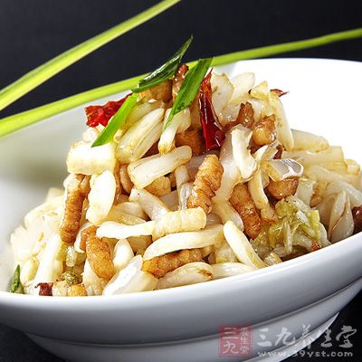 白菜炒肉絲的制作方法