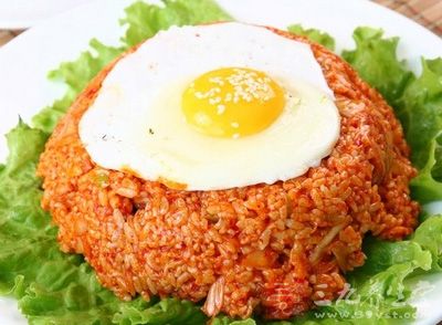 韓國辣白菜炒飯的制作方法