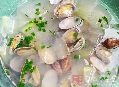 冬瓜花蛤湯