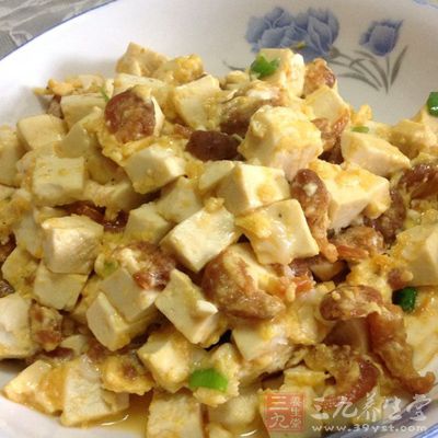 蝦皮燒豆腐的做法