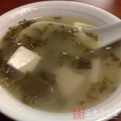 雪菜豆腐湯