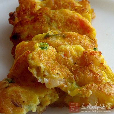 雞蛋小蝦餅的制作方法