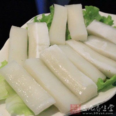 年糕在使用前用涼水浸泡30分鐘 年糕在使用前用涼水浸泡30分鐘
