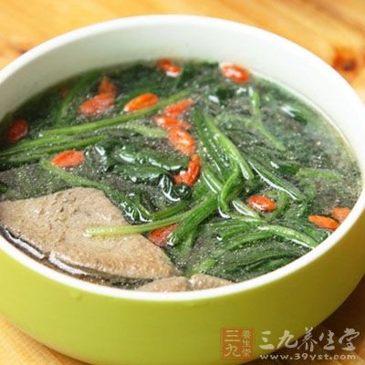 菠菜豬肝湯