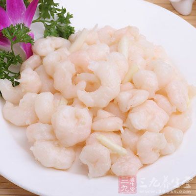 新鮮的蝦仁