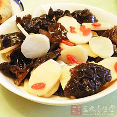 蘑菇炒山藥