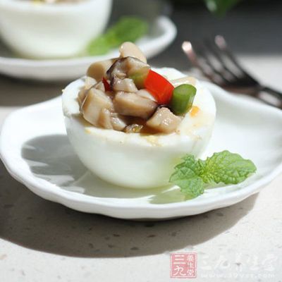 三菇鑲蛋補鈣健骨 三菇鑲蛋補鈣健骨