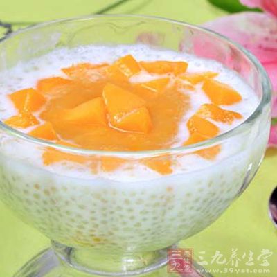 椰汁西米芒果撈