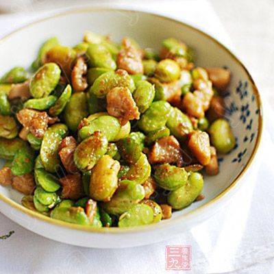 蠶豆炒肉片