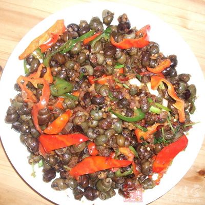 芥藍馬蹄炒田螺肉(清熱袪濕,強肝養肝) 芥藍馬蹄炒田螺肉(清熱袪濕,強肝養肝)