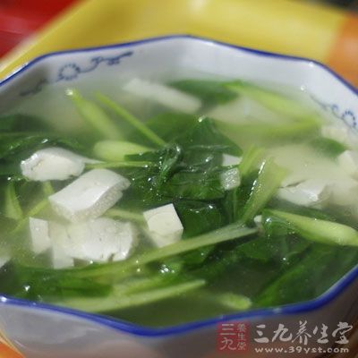 菠菜豆腐湯