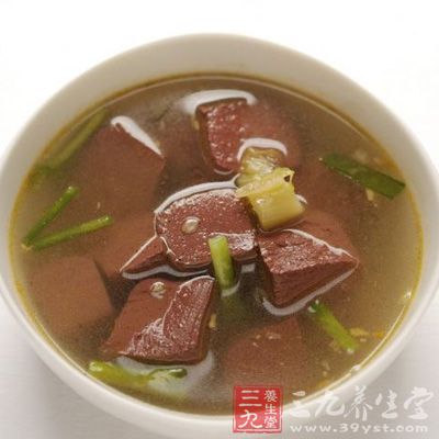 大豆芽菜豬血湯