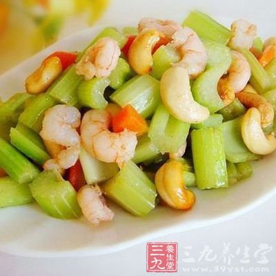 腰果蝦仁炒芥藍