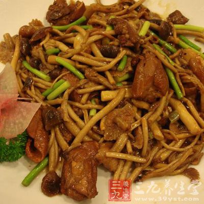 茶樹菇炒雞肉
