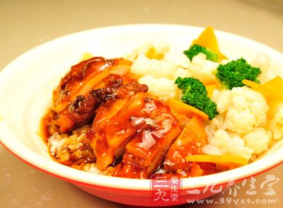 地瓜雞肉飯