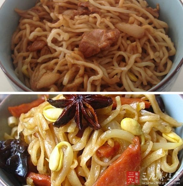 豆芽焖面