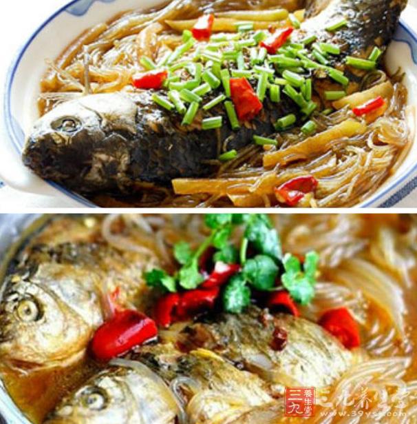 鲫魚炖粉條