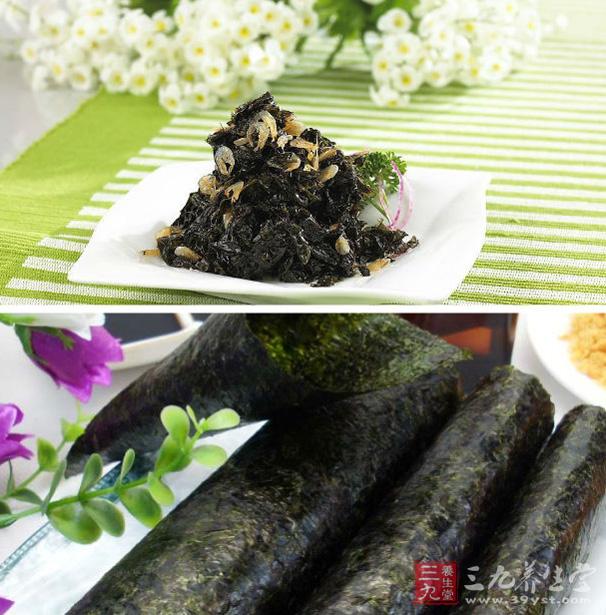 優質紫菜的表面有光澤