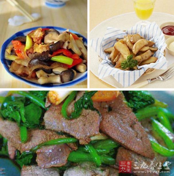 羊肝炒菠菜