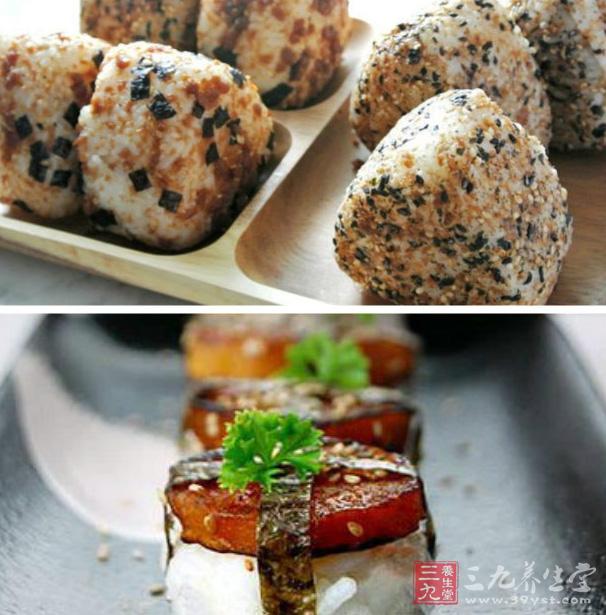 煎紅薯飯團