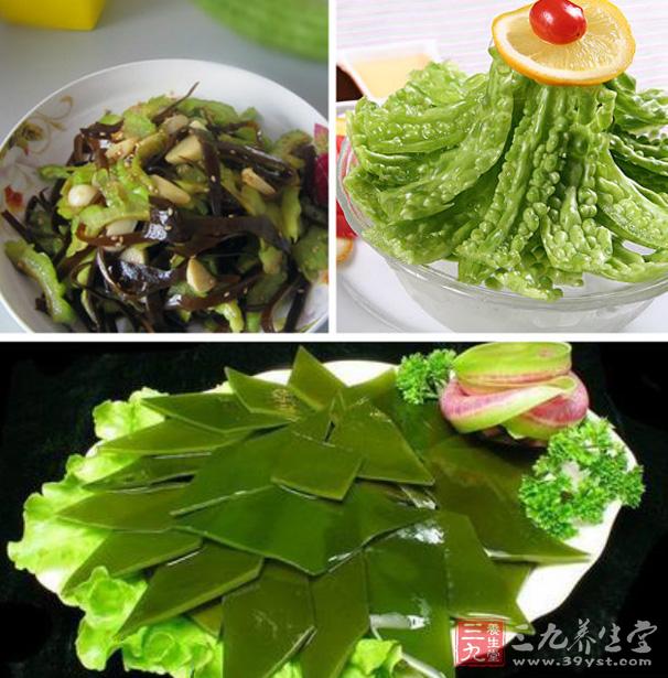 苦瓜拌海帶芽